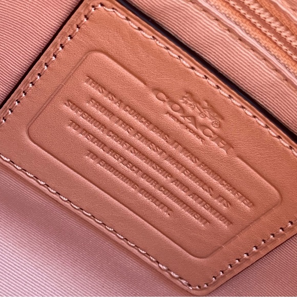 🎈🎉HP🎈🎉COACH SIGNATURE STRIPED VERMILLION DREAM C TOTE FABRIC w SILVER HARDWARE - Picture 6 of 13